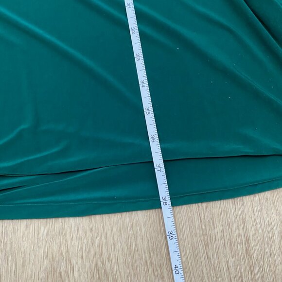 NWT Chi Chi Mini Bodycon Dress V Neck Split Sleeve Stretch Green Womens Size 18 - Picture 7 of 13